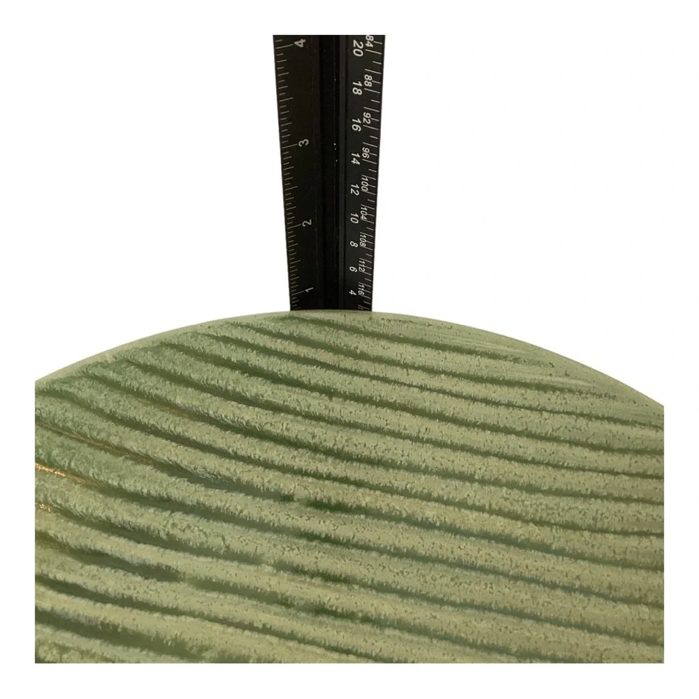 Pier 1 Essentials Stoneware Plate Rippled Green Single Heavy Dinner Plate